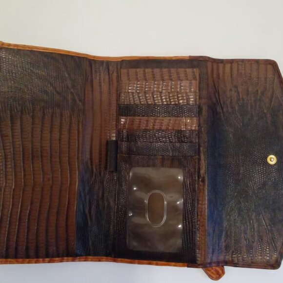 Brahmin Vintage Melbourne Trifold Checkbook Wallet GUC - Picture 9 of 11